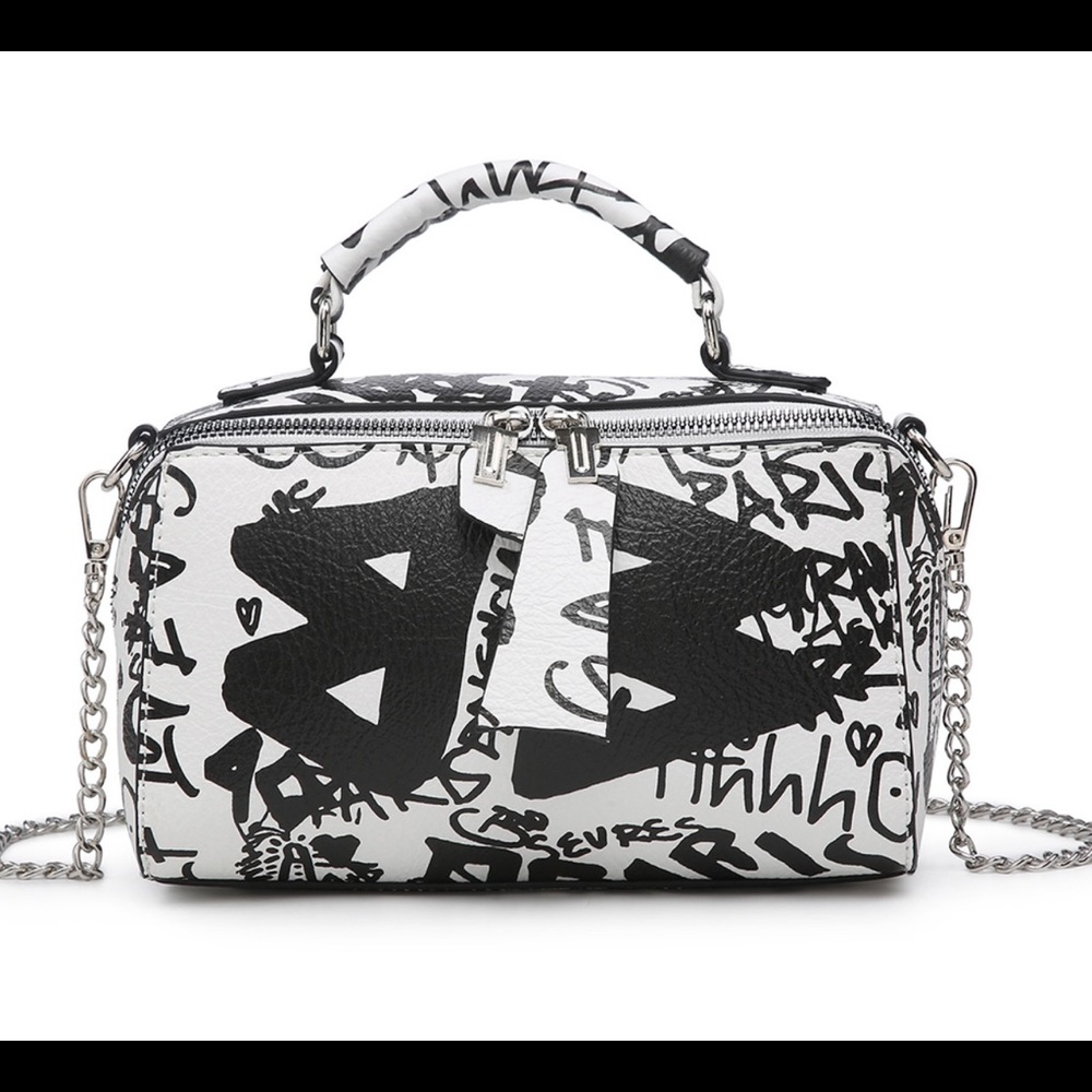 Graffiti Rectangle Crossbody - Angel Beautee